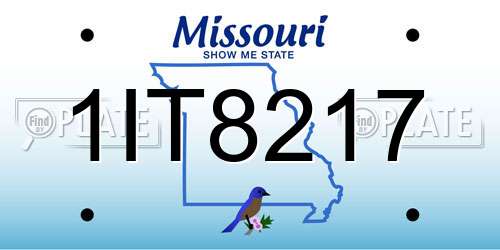 1IT8217 Missouri License Plate