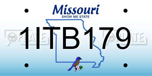 1ITB179 Missouri License Plate