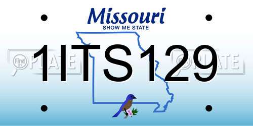 1ITS129 Missouri License Plate