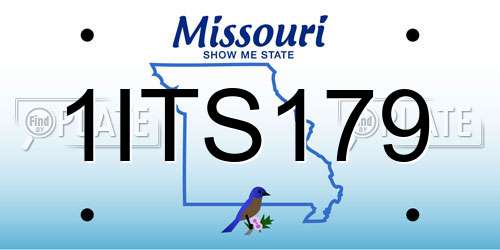 1ITS179 Missouri License Plate