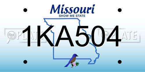 1KA504 Missouri License Plate