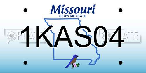 1KAS04 Missouri License Plate