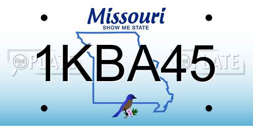 1KBA45 Missouri License Plate