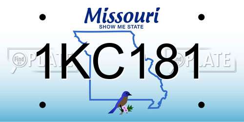 1KC181 Missouri License Plate