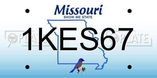 1KES67 Missouri License Plate