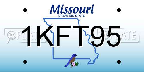 1KFT95 Missouri License Plate
