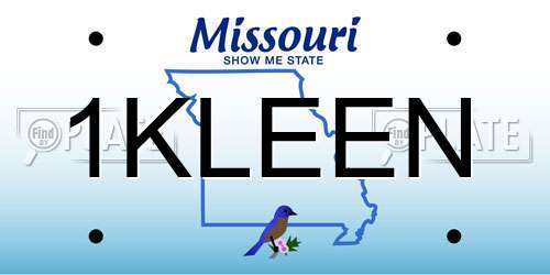 1KLEEN Missouri License Plate