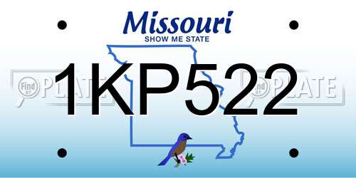1KP522 Missouri License Plate
