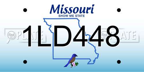 1LD448 Missouri License Plate