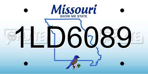 1LD6089 Missouri License Plate