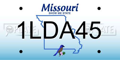 1LDA45 Missouri License Plate