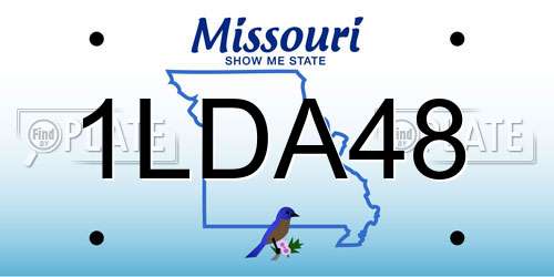 1LDA48 Missouri License Plate
