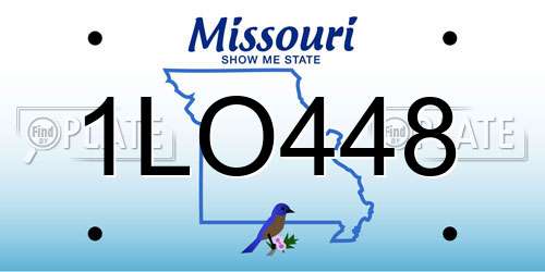1LO448 Missouri License Plate