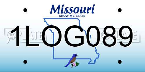 1LOG089 Missouri License Plate