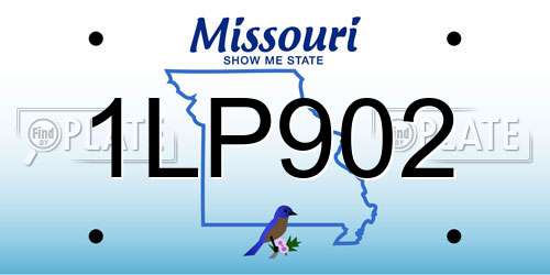 1LP902 Missouri License Plate