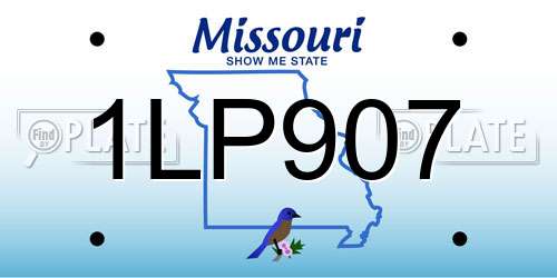1LP907 Missouri License Plate