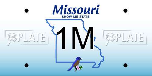 1M Missouri License Plate