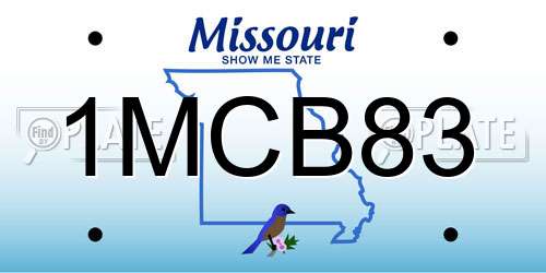 1MCB83 Missouri License Plate