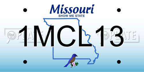 1MCL13 Missouri License Plate