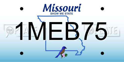 1MEB75 Missouri License Plate