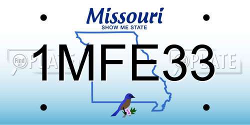 1MFE33 Missouri License Plate