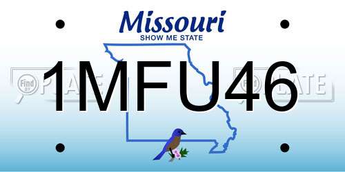 1MFU46 Missouri License Plate