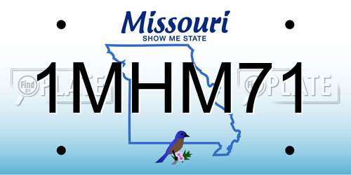 1MHM71 Missouri License Plate