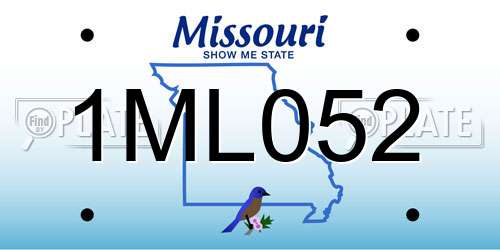 1ML052 Missouri License Plate