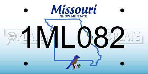 1ML082 Missouri License Plate