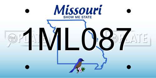 1ML087 Missouri License Plate