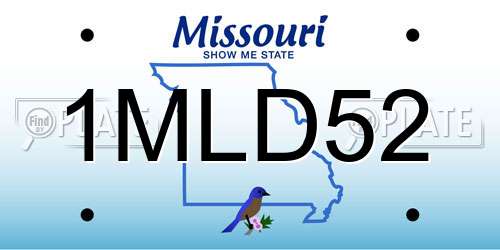 1MLD52 Missouri License Plate