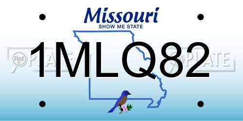 1MLQ82 Missouri License Plate