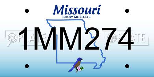1MM274 Missouri License Plate