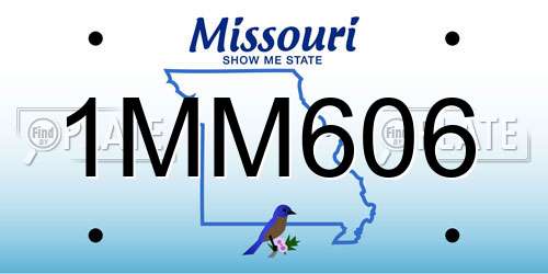 1MM606 Missouri License Plate