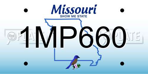 1MP660 Missouri License Plate