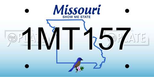 1MT157 Missouri License Plate