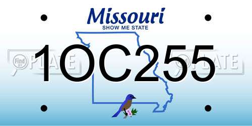 1OC255 Missouri License Plate