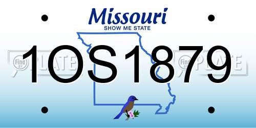 1OS1879 Missouri License Plate