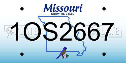 1OS2667 Missouri License Plate
