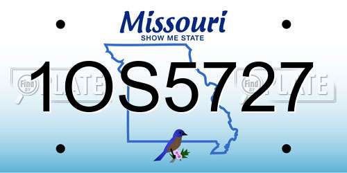 1OS5727 Missouri License Plate