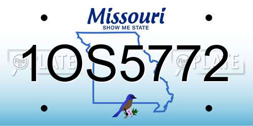 1OS5772 Missouri License Plate