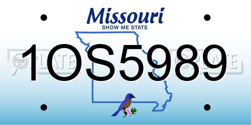1OS5989 Missouri License Plate