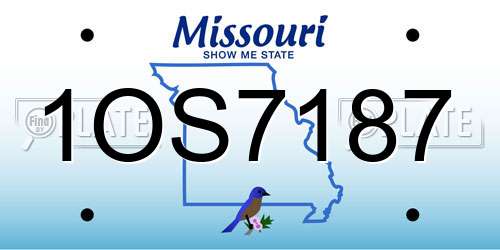 1OS7187 Missouri License Plate
