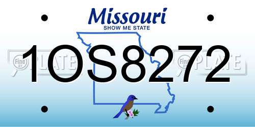 1OS8272 Missouri License Plate