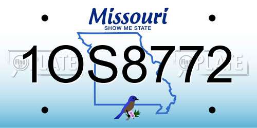 1OS8772 Missouri License Plate