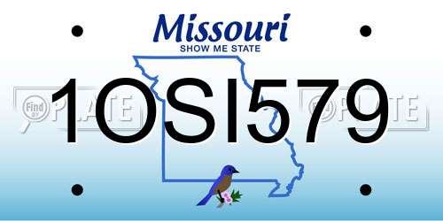 1OSI579 Missouri License Plate