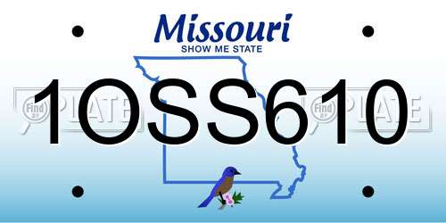 1OSS610 Missouri License Plate