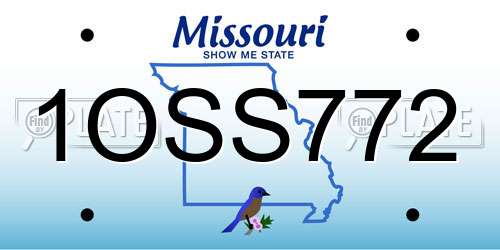1OSS772 Missouri License Plate
