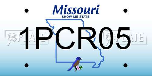 1PCR05 Missouri License Plate