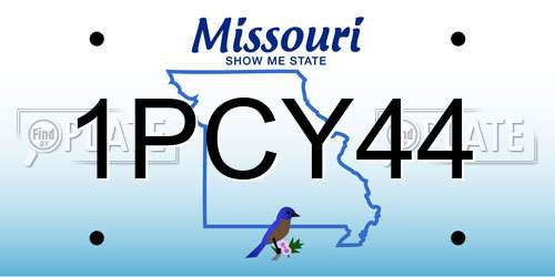 1PCY44 Missouri License Plate